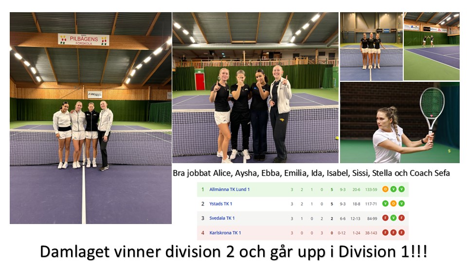 Damlaget vann Division 2! Division 1 nästa!